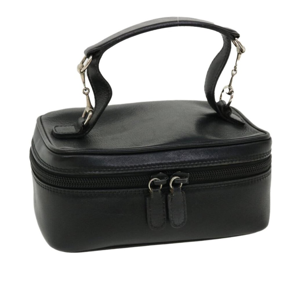 Gucci Horsebit Black Leather Cosmetic Travel Case Rare